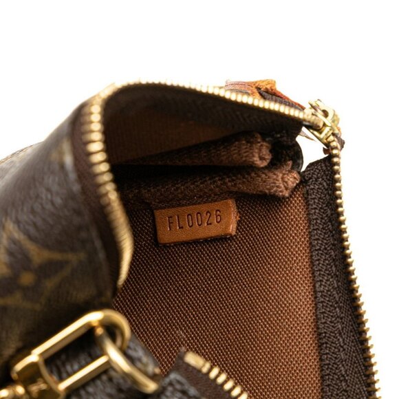 LOUIS VUITTON Brown Monogram Leather Pouch - Picture 12 of 13